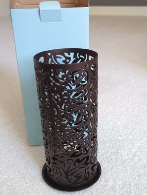 PartyLite Thai Inspiration Medium Pillar Sleeve- Bronze